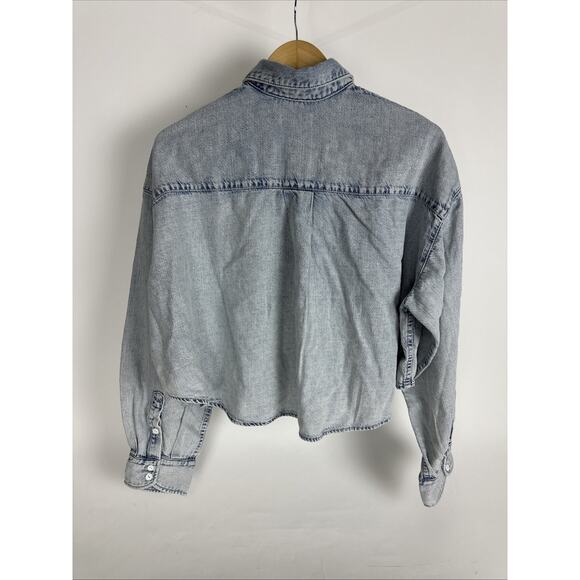 Rag And Bone Women’s Ultra Featherweight Beatrice Denim Shirt womens Size M - Picture 2 of 10